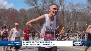 Boston Marathon runners challenged on Heartbreak Hill