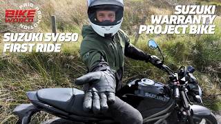 SUZUKI SV650 WARRANTY PROJECT BIKE FIRST RIDE