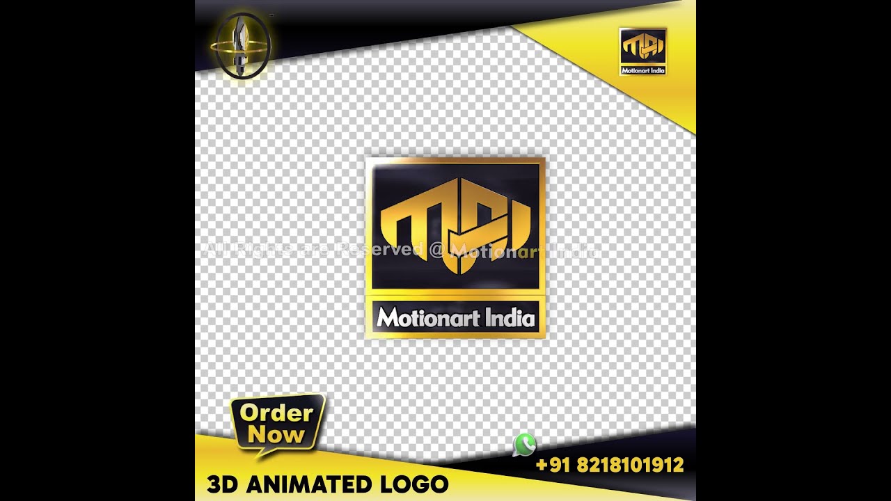 MAI 3D CUBE Logo 3D Logo Animation | News Logo |  3D Rotating Logo  |  Motionart India