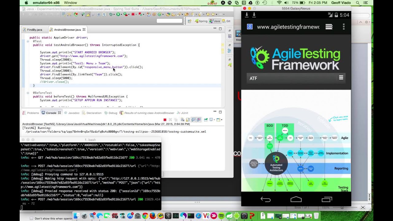 Android Browser Automation Using Appium - YouTube