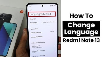 Change Language In Redmi Note 13 | Language Settings