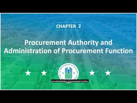 PHA Procurement Training: Chapter 2 - Procurement Authority/Admin