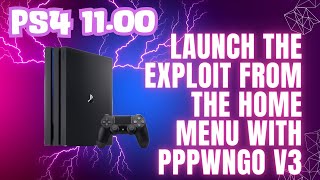 PS4 11 launch the exploit from the home menu with pppwngo v3, no need for Test Internet Connection