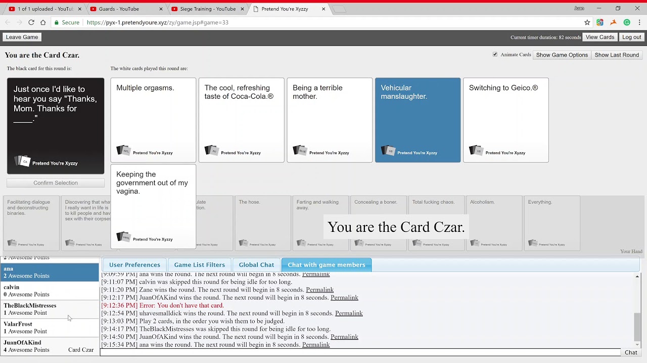 Pretend You're Xyzzy - YouTube