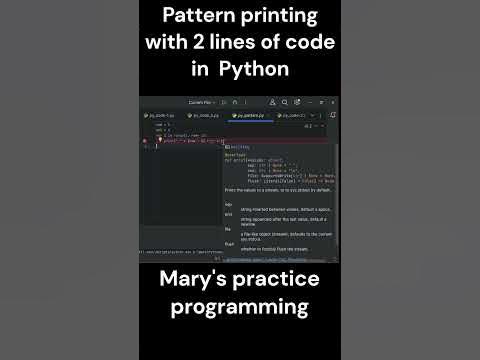 Pattern printing in Python # Shorts #python #coding - YouTube