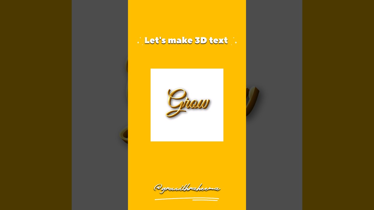 3d text in Canva #canvaclass #canvamasterclass #tutorial #canvacourse #masteringcanva #onlinecourse