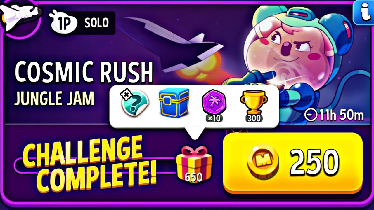 cosmic rush jungle jam blow em up solo challenge | match masters 