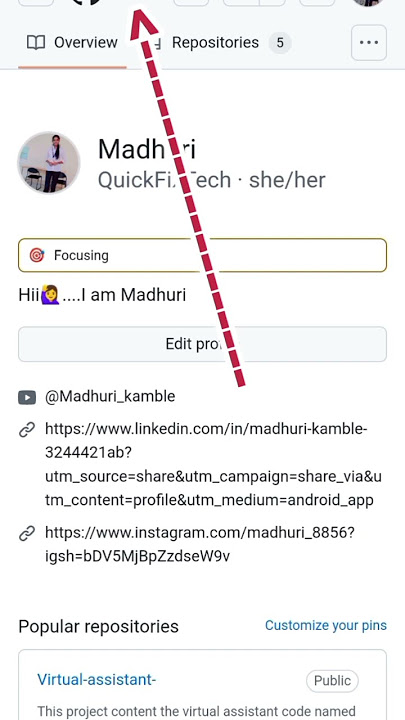 How to get / Copy link of your GitHub profile #github