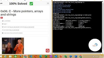 0x06  C  MORE POINTERS, ARRAYS AND STRINGS 100% Solved