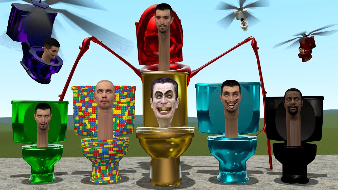 SKIBIDI DOP DOP TOILET FAMILY NEW COLORS AND ELEMENTS In Garry's Mod!