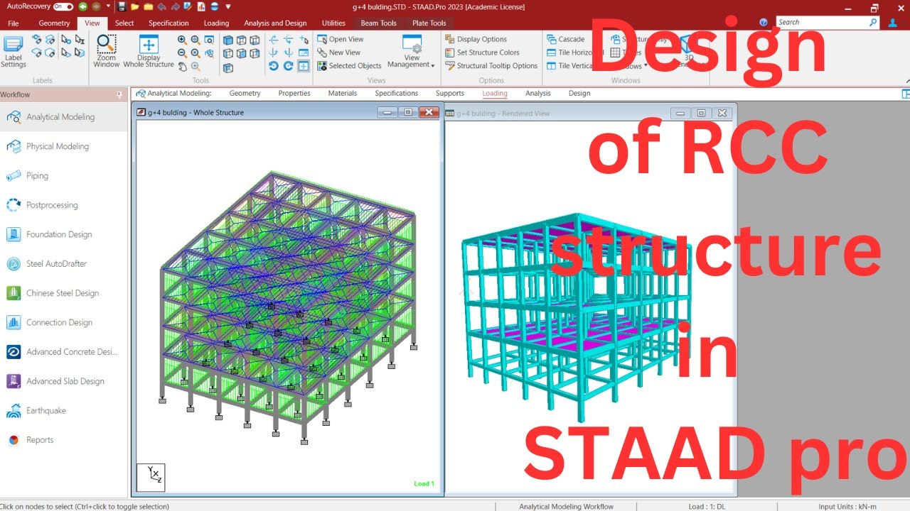 How to Design a G+4 Building in STAAD Pro - YouTube