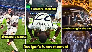 Rudiger's Funny Moment and Chaos after the Real Madrid Vs Bayern match 😂