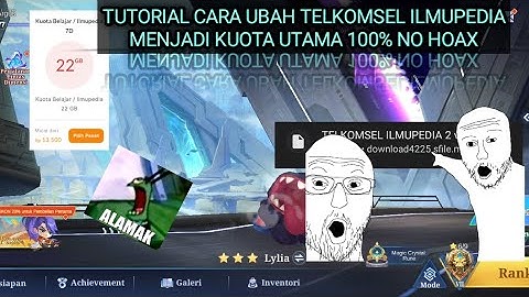 TUTORIAL CARA UBAH KUOTA ILMUPEDIA TELKOMSEL MENJADI KUOTA UTAMA 100% BERSHASIL