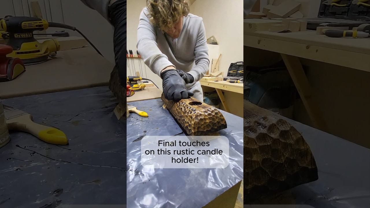 🕯️ Bringing Wood to Life | Handcrafted Rustic Candle Holder  