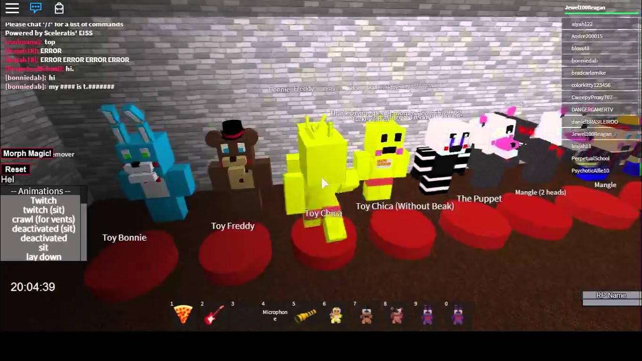 Fluttershy Playing In Roblox In Animatronic World By Espeongirl 101 - roblox animatronic world discord