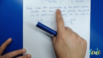 Coordinate Geometry || Section Formula || Chapter 7 || Class 10 || NCERT Part 2