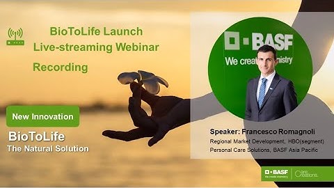 BioToLife - Launch Webinar Recording - A unique glycolipid from fermentation - Microbiome