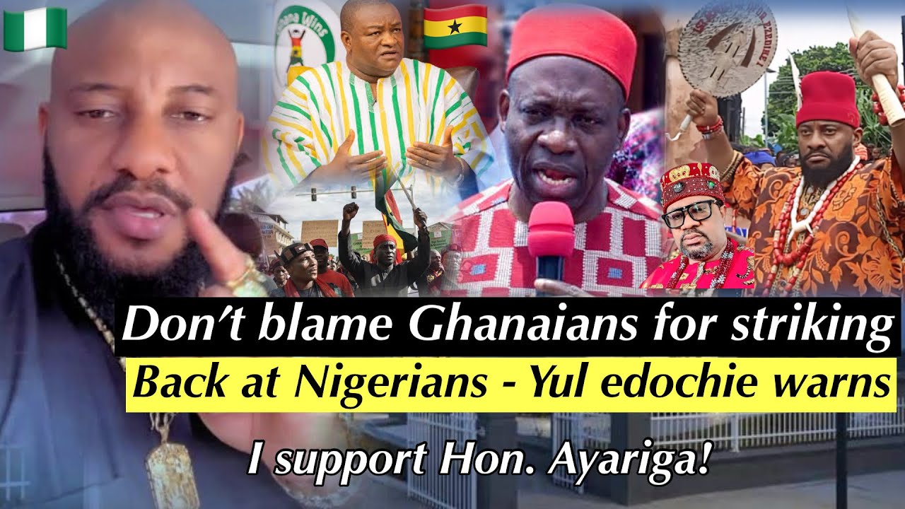 TENSION‼️ NOLLYWOOD STAR YUL EDOCHIE SUPPORTS GHANAIANS ON NIGERIA MUST GO PROTEST IN GHANA!
