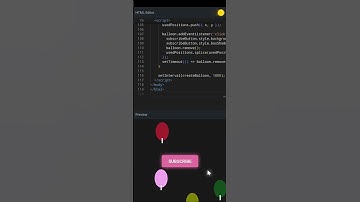 Floating Balloons Animation With Interactive Subscribe Button #balloons #animation #html #subscribe