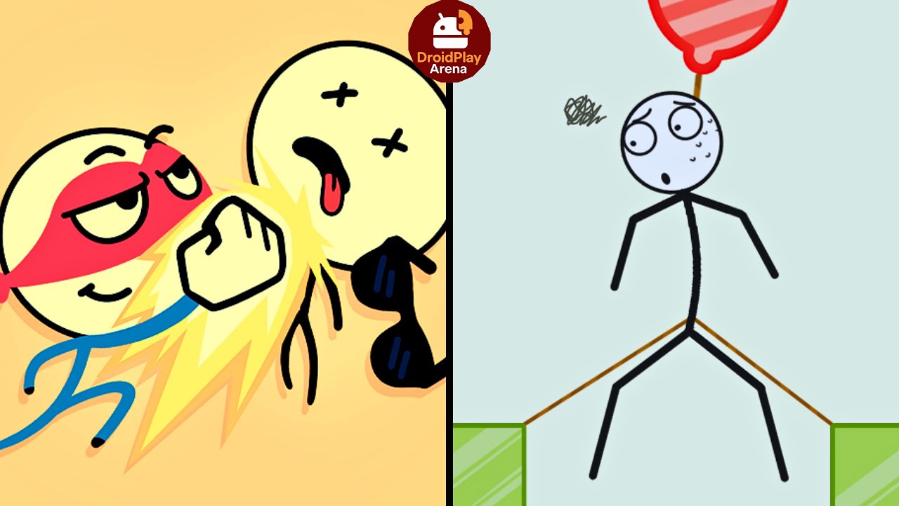 Attack Draw Line V's Dangling Man Weegoon || Droid Play Arena || Mobile Puzzle Challenge || 