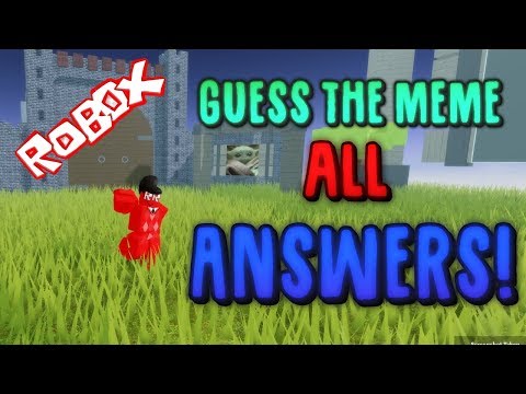 Roblox Guess The Meme Answers Youtube
