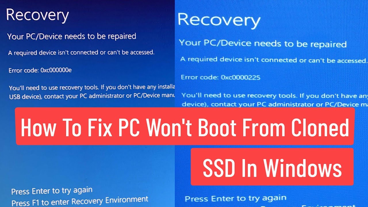 How to Fix PC Won’t Boot from Cloned SSD In Windows - YouTube