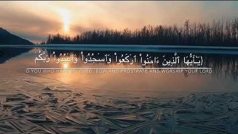 سورة الحج آية 77 (يَـٰٓأَيُّهَا ٱلَّذِين ءَامَنُواْ ٱرۡكَعُواْ وَٱسۡجُدُواْۤ وَٱعۡبُدُواْ رَبَّكُمۡ)