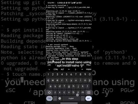 hello world Python in Termux
