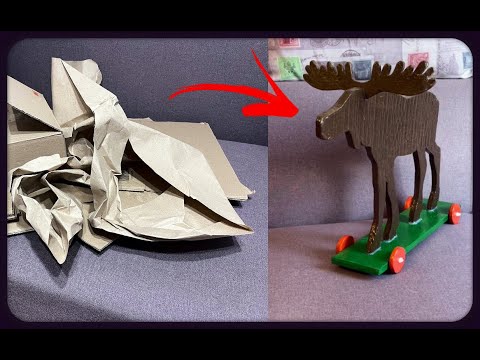 Лось из картона своими руками