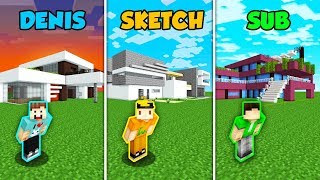 DENIS vs SKETCH vs SUB - REAL LIFE HOUSE in Minecraft! (The Pals)