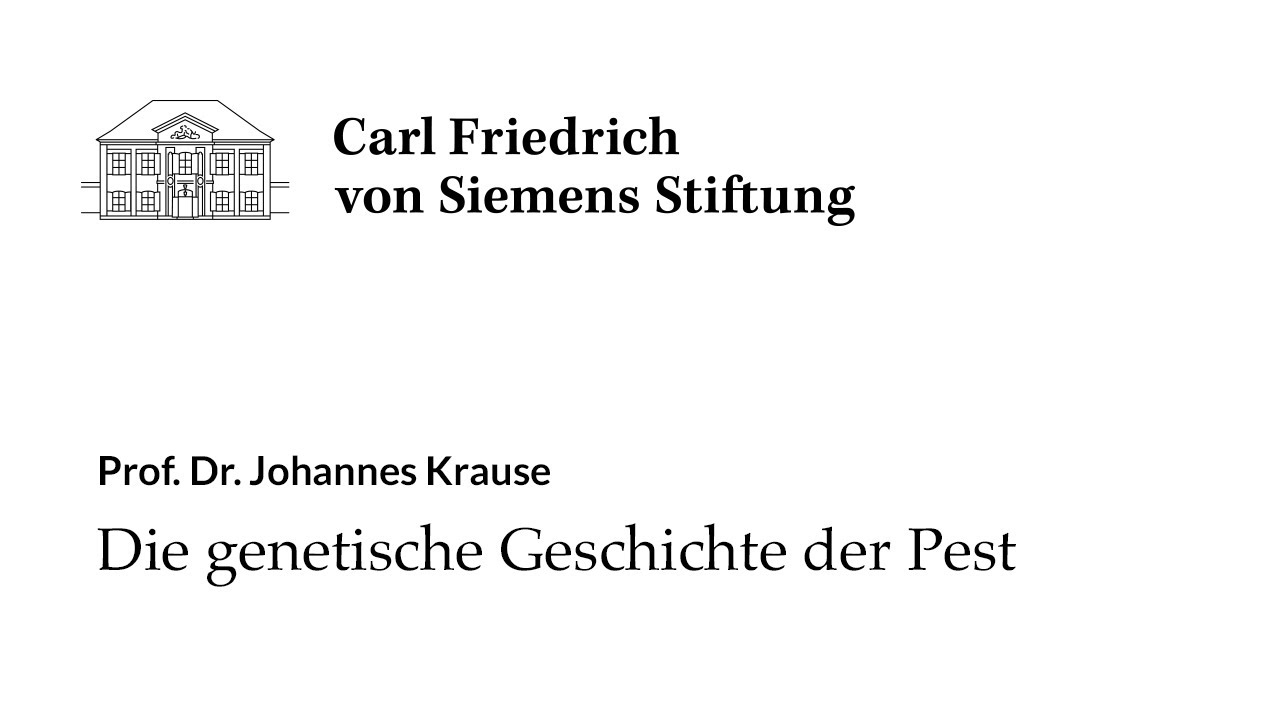 Johannes Krause: "Die genetische Geschichte der Pest"
