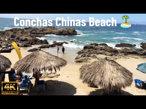 [4k] Conchas Chinas Mexico Beach Walkthrough (ALL BEACHES) - Puerto Vallarta 🇲🇽