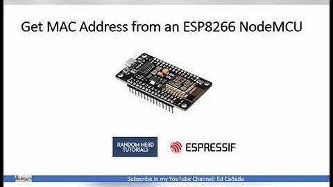Get MAC Address from an ESP8266