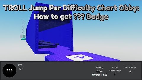 Teh Troll Obby: How to get ??? Badge