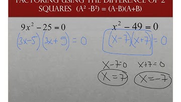 #4.4 - 5.3.1 - factor using difference of squares - Algebra 2