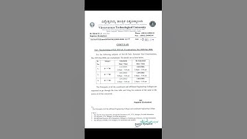 VTU UNIVERSITY 7th sem subjects Exam postponed to new dates