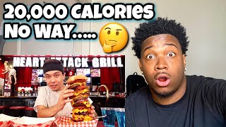 20,000cal Burger in Record Time!! **Octuple Bypass Challenge**| REACTION!!