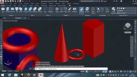 Torus in autocad 2020 hindi