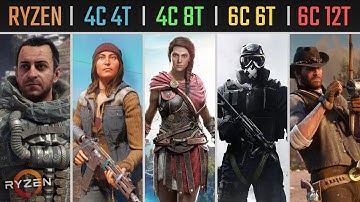 4C/4T vs 4C/8T vs 6C/6T vs 6C/12T | How many CORES do you NEED for GAMING in 2020 ? 1080P, 1440P, 4K