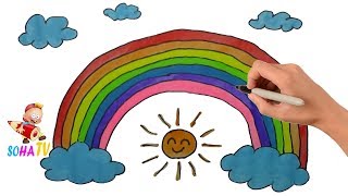 VẼ CẦU VỒNG QUÁ NHANH VÀ ĐẸP CHO BÉ TRANG TRÍ - HOW TO DRAW RAINBOW DASH EASY