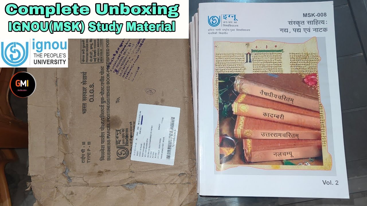 Unboxing IGNOU Books 📚 MSK | Study Material 2025 #Sanskrit - YouTube