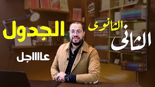 جدول تانية ثانوي الترم الثاني اللغة العربية | محمد صفوت