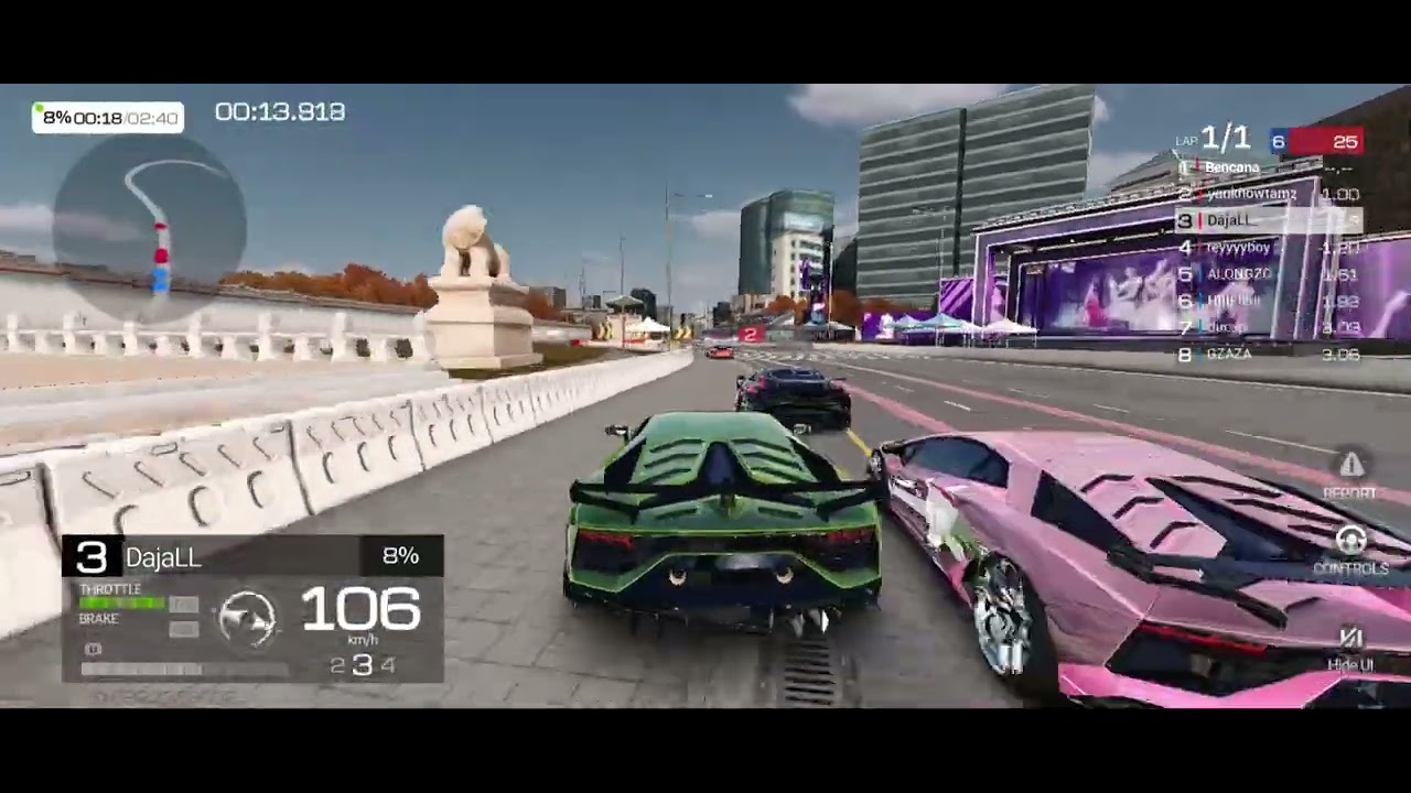 Race4Fun - 27 FULL OVERTAKE...!! Anventador vs EVERYBODY..!! 