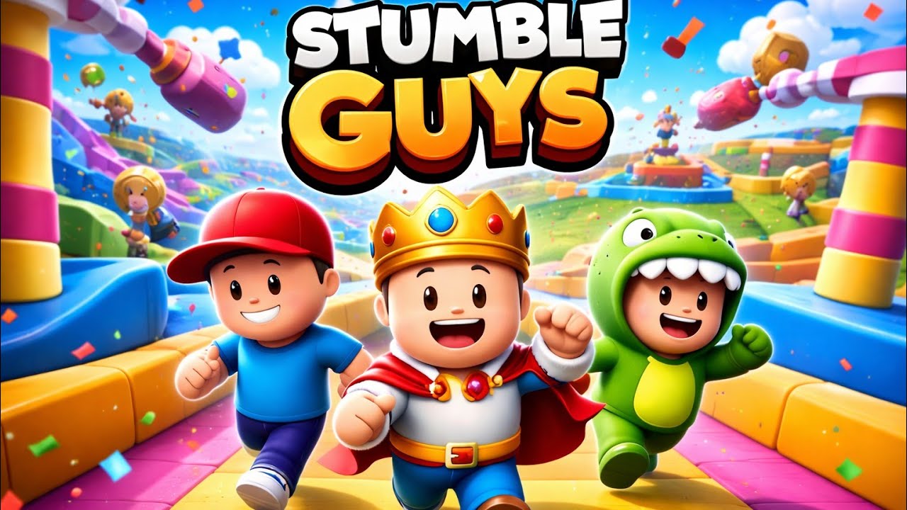 Parkour with cute characters ||Stumble Guys||