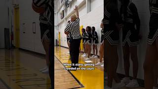 An off-guard moment? cheerleading cheerleader highschoolbasketball highschoolsports basketball