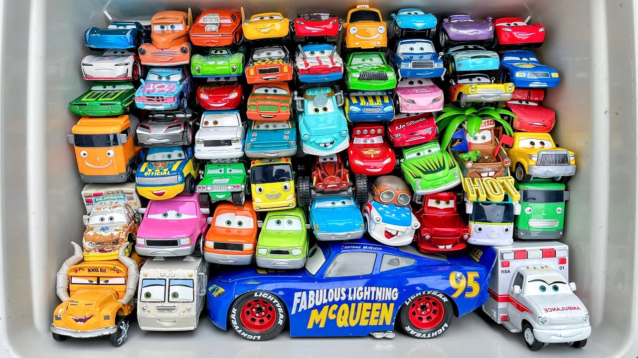 Lot of Disney Pixar Cars Unboxing Review | Lightning Mcqueen Bubble RC Cars | Sliding Cars ASMR
