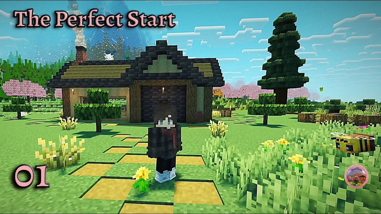 The perfect start in my Minecraft forever world | Episode 1 - YouTube