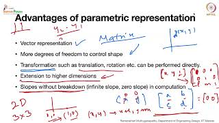 Introduction To Parametric Curves and Surfaces - 1 #swayamprabha #CH36SP