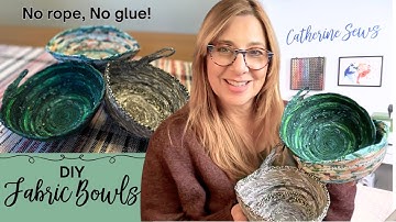 The Easiest Fabric Bowl Tutorial  — No Rope, No Glue! Easy DIY Sewing Project