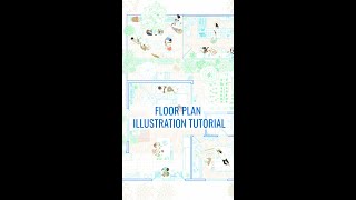 Floor Plan Illustration Tutorial #Shorts